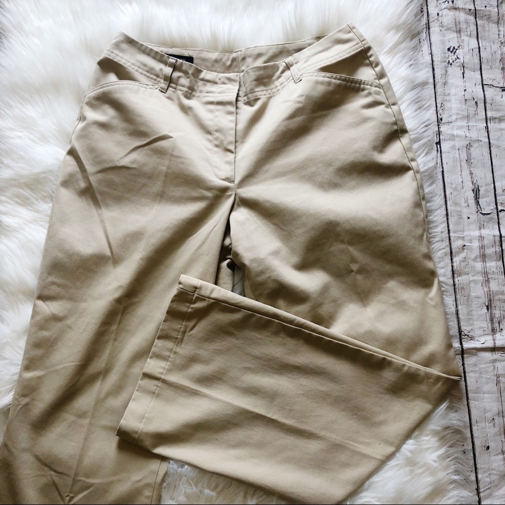 Lands’ End Classic Khaki Trousers Size 6 Petite